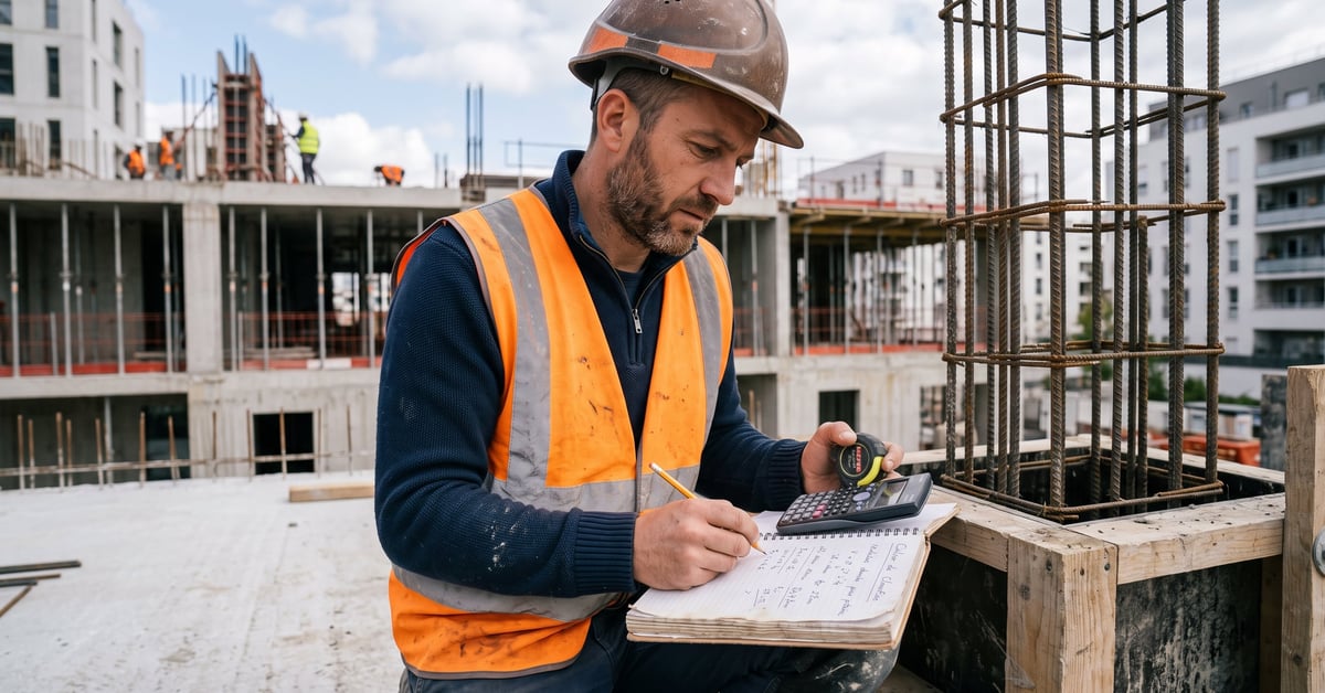 Comment calculer le volume de béton pour un poteau