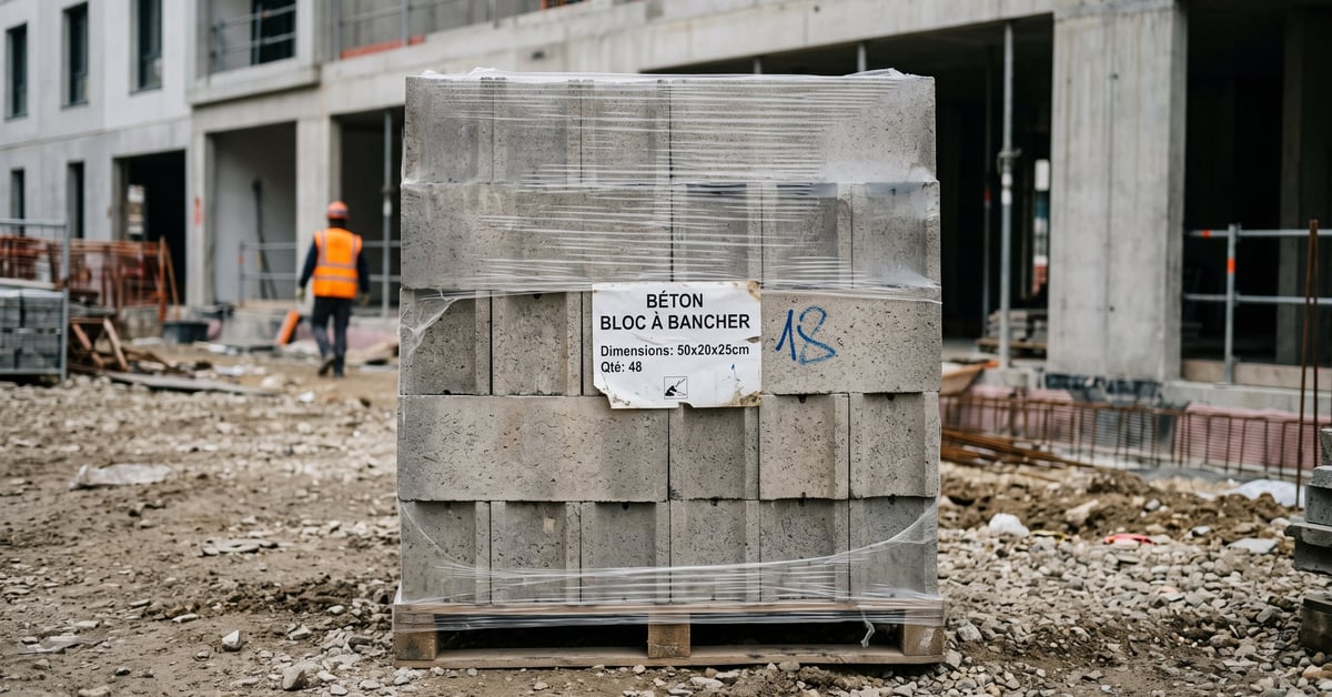 Volume de béton pour un bloc à bancher : calcul et dosage